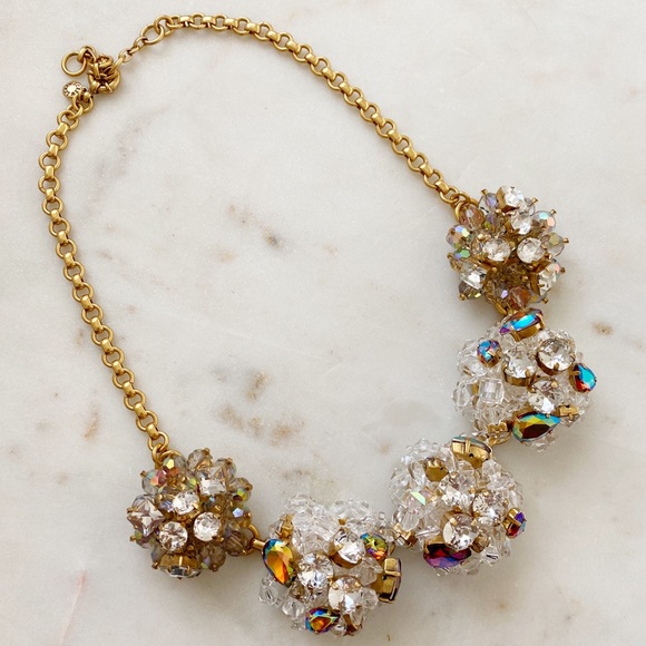 J. Crew Jewelry - NEW J.Crew beaded crystal cluster necklace NWOT